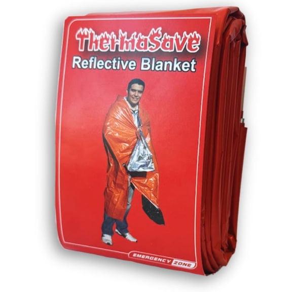 ThermaSave Emergency Reflective Blanket, Emergency Zone Brand, Survival Heat Sheet
