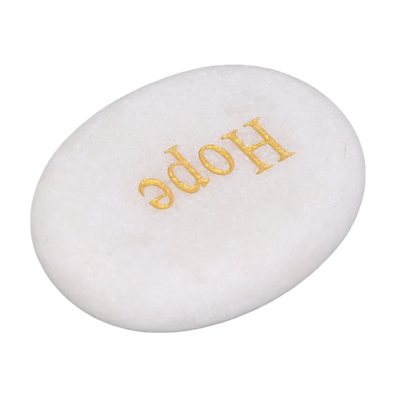 Engraved Inspirational Stone, Inspiring Stone Words Encouragement Amulets Marble Polished Smoothly Comfortable Motivational Stone Gratitude Rocks Engraved Rocks for Decoration