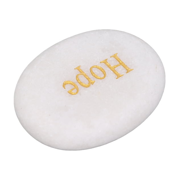 Engraved Encouragement Stone Polished Marble Precise Lettering Long Lasting Color Comfortable to Touch Suitable for Living Room Bathroom Aquarium Gifting