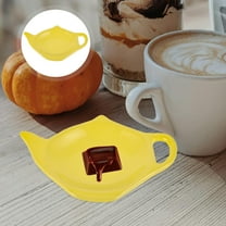 Teapot Shaped Tea Bag Coaster Delicate Ceramic Tea Bag Saucer for Desktop
