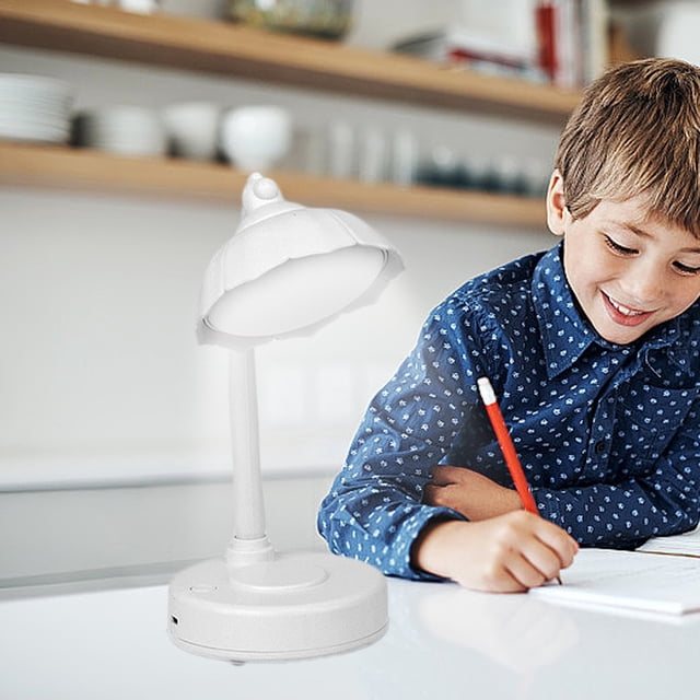 YIMWNYI Adjustable LED Desk Lamp, Foldable Rechargeable Reading Light, 3 Color Temperature Modes, Flicker-Free Blue Light Eye Protection, USB Charging, Desk Lamp for Reading, Office