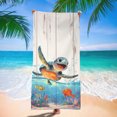 thumbnail image 1 of Turtle Pattern Beach Towel, Microfiber Absorbent Bath Towel, Quick-drying Double-sided Velvet Beach Towel -week, 1 of 5