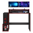 thumbnail image 1 of Escritorio Gamer Graffite 2 Niveles P/2 Pantallas Negro/rojo, 1 of 4