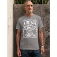 thumbnail image 2 of 60th Birthday VINTAGE 1963 Men's T-shirt, 3XL, H. Grey, 2 of 3