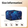 thumbnail image 5 of Uemuo Deep Sea Glowing Fishes Print Toaster Cover 4 Slice, Small Kitchen Appliance Covers, Toaster Oven Cover with Loop, Bread Machine Cover Dust Cover Protection, 5 of 7