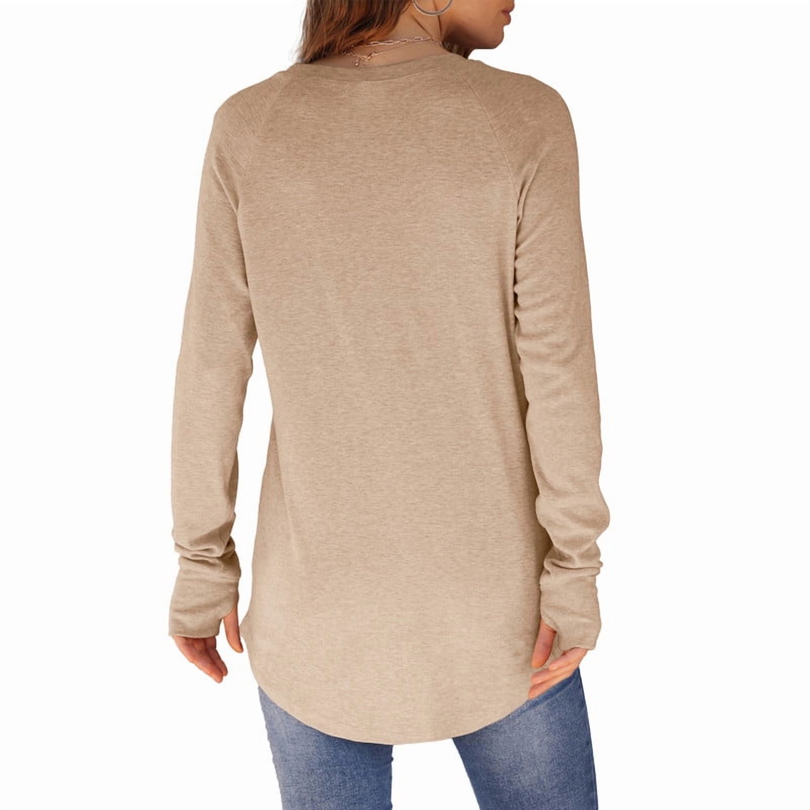 Ronuti Women's Long Sleeve Crew Neck Tunic Top photo 5