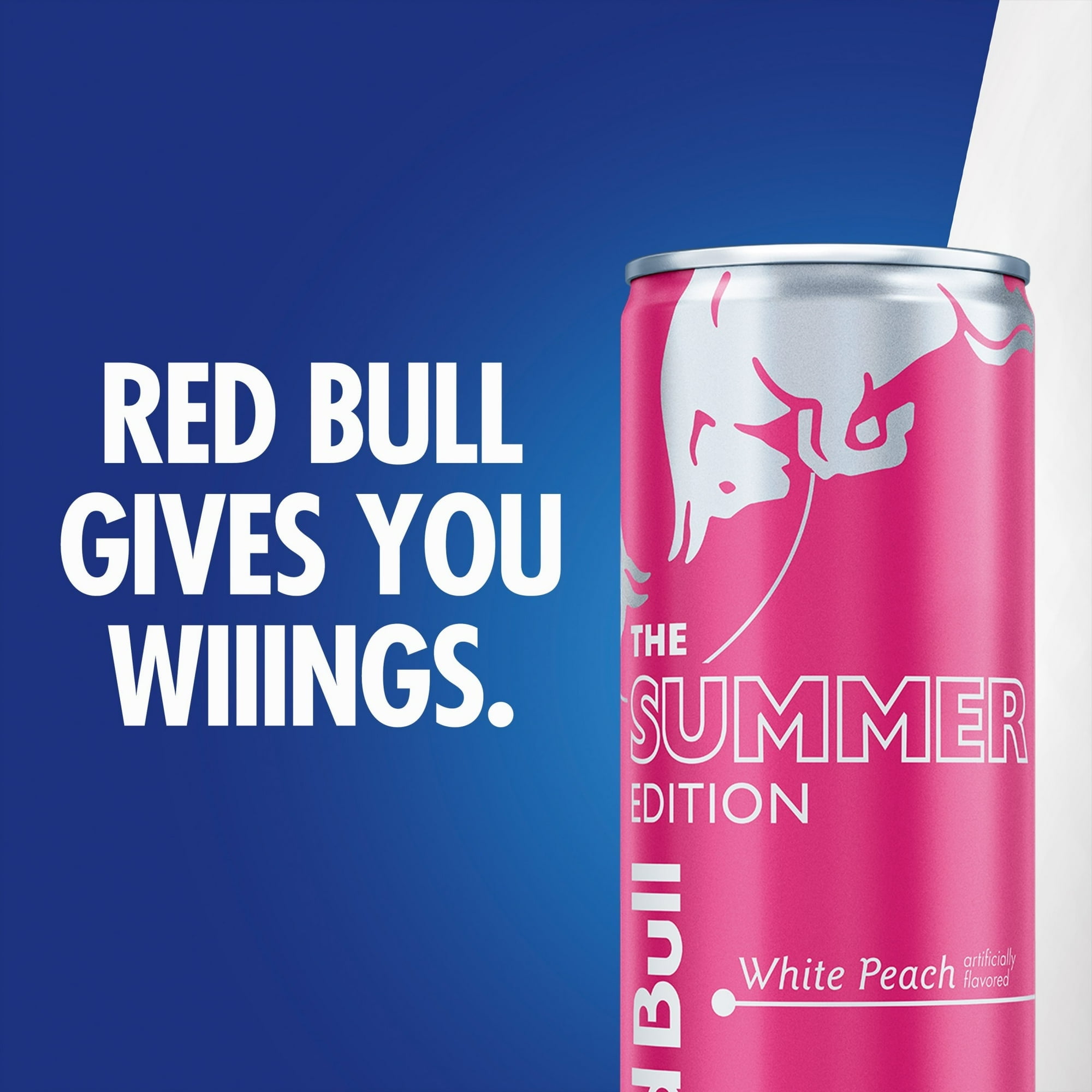 Red Bull Summer Edition Energy Drink,  White Peach,  12 fl. oz.,  Pack of 4  ( 2 pack )