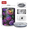 thumbnail image 4 of 12oz Coffee Tumblers Neon Halloween Pumpkin Pattern Stainless Steel Vacuum Insulated Travel Tumbler Coffee Cups Mug with Lid and Straw with Cleaning Brush for Cold & Hot Drinks, 4 of 5