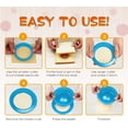 thumbnail image 4 of GHSDFBB Sandwich Cutter and Sealer, Pack of 5 Sandwich Maker for Kids, Bread Sandwich Decruster Pancake Maker DIY Cookie Cutter for Boys and Girls Lunch Lunchbox and Bento Box(Blue), 4 of 7
