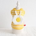 thumbnail image 3 of Puppy Striped Egg Vest Cute Skin Friendly Breathable Round Neck Dog Costumes for Spring Summer Yellow M, 3 of 6