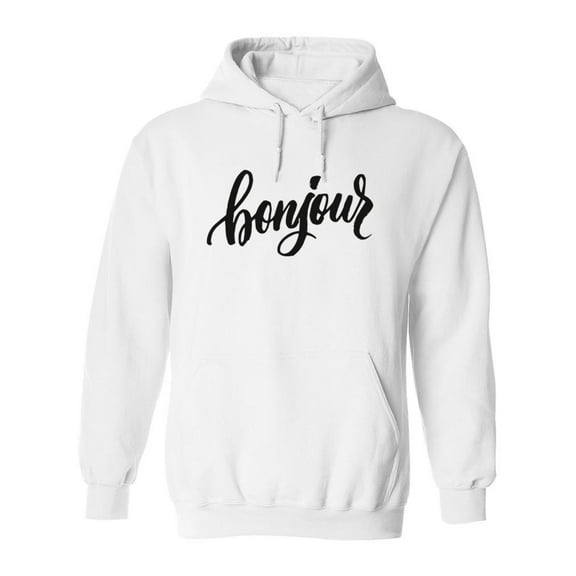 Bonjour ! Hoodie Men -Image by Shutterstock, Male Small