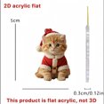 thumbnail image 2 of Hangs2 2D Acrylic Cat Themed Rearview Ornament And Keychain For Indoor And Holiday Use, 2 of 5