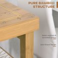 thumbnail image 3 of Bamboo Utility Cart | Small Shelf for Handy Items | Ideal for Dining Areas | Easy Mobility, 3 of 5
