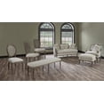 thumbnail image 2 of Emerald Home Salerno Sand Gray Upholstered Bench with Upholstered Seat And Carved Legs, 2 of 3