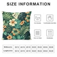 thumbnail image 5 of GOSMITH  Tropical Summer Hawaiian Flower Palm Leaves Print Corduroy Throw Pillow Covers Soft Square Throw Pillow Case Decor Sofa Living Room, 5 of 5
