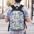 thumbnail image 5 of Salouo Marine Animals Print Travel Laptop Backpack,17Inch Casual Bag with Side Pockets for Men & Women Stylish Daypack for Weekender/Business/Hiking-One Size, 5 of 6