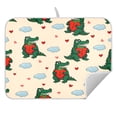 thumbnail image 3 of Crocodile Hugging Heart Pattern Drying Dish Mat Quick Drying Absorbent Soft Durable for Kitchen 18" x 24", 3 of 10