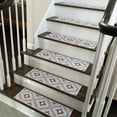 thumbnail image 1 of SussexHome Tetra Design 9" X 28" Stair Treads - 70 % Cotton Anti-Slip Carpet Strips for Indoor Stairs-Easy to Install Stair Treads with Double Adhesive Tape-Safe, Extra-Grip, 13-Pack-Maroon, 1 of 9