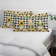 thumbnail image 4 of Spring Gnomes Throw Pillow Covers, Botanical Budding Sunflowers Buffalo Plaid Soft Breathable Pillow Cases with Invisible Zipper, Toddler Pillowcases for Couch Bed Sofa Chair 12x20 Inches, 4 of 9