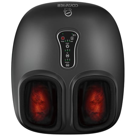 Comfier Shiatsu Foot Massager with Heat Deep Kneading Feet Massage Machine for Plantar Fasciitis Blood Circulation Size Up to 13-Black