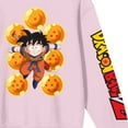 thumbnail image 3 of Dragon Ball Z Gohan With Dragon Balls Crew Neck Long Sleeve Cradle Pink Adult Sweatshirt-XL, 3 of 3