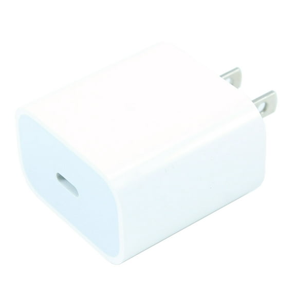 1 Port 110v/5v USB Type-C PD/20 Watt Quick Charge Port, White