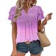 thumbnail image 2 of Camisas de Cuello de Tripulación de Manga Corta para las Mujeres Plisado Mangas de Ruffle, Cuello Redondo Casual Primavera Y Blusa de Verano, 2 of 7