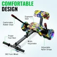 thumbnail image 5 of UNI-SUN Hoverboard with Go Kart, Bluetooth Hoverboard with Seat Attachment, 6.5" Wheels, Colorful LED Lights, Graffiti, 5 of 8