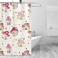 thumbnail image 4 of Zufioo Floral Mushroom Pattern Shower Curtain 72x72in, Waterproof Curtain for Bathroom-Waterproof, Mildew-proof, Quick-drying,Home Bathroom Supplies-One Size, 4 of 8