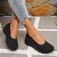 thumbnail image 4 of Women's Woven Orthopedic Breathable Shoes Comfortable Walking Sneakers with Arch Support Wide Fit Go Walk Slip on Tenis Comfy Work Slip Ins Loafers Standing All Day Soft Foam Summer Shoes Hands Free, 4 of 6
