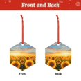 thumbnail image 2 of KLL Beautiful Golden Sunflower Field Pattern Acrylic Christmas Ornaments,1 PCS Xmas Tree Decor with Ribbon 3" Christmas Décor Christmas Pendant for Hanging on Tree & Party Favors-Hexagon, 2 of 7