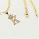 thumbnail image 1 of Cadena marinera de oro delimitada de 14 k con colgante de letra inicial, collar de Aria Jeweler, 1 of 5