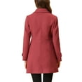 thumbnail image 3 of INSPIRE CHIC Women's Coats Peter Pan Collar Single Breasted Button Front Outwear Winter Coats XL Dull Red, 3 of 6