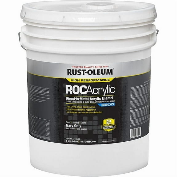 Rust-Oleum Acrylic Enamel Coating,Navy Gray,5 gal. 316533