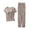 Khaki, variant on CQXIDFH Womens Pajamas Sets Petite Tunic Top and Wide Leg Pants Pajama Set Petite Length Sleepwear Comfy Soft Sleepwear