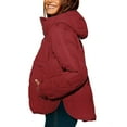 thumbnail image 3 of GEWSEY Women's Quilted Pullover Puffer Jacket Packable Hooded Oversize Winter Coat Tops (Wine, M), 3 of 8