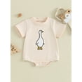 thumbnail image 2 of Biezeib Infant Baby Summer Jumpsuit Cartoon Duck Print Round Neck Short Sleeve Romper Toddler Clothes, 2 of 8