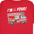 thumbnail image 4 of Inktastic I'm 4 Fire Truck 4th Birthday Boys or Girls Long Sleeve Toddler T-Shirt, 4 of 5