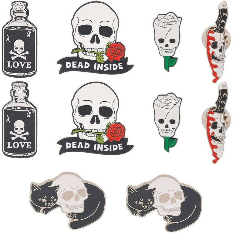 Glow In The Dark Skull Pin Badge | Enamel Lapel Pin Badges | JKs Bargains - Foto 9