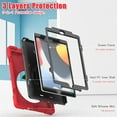 thumbnail image 5 of XYX Case for iPad 9th/8th/7th Gen 10.2 inch 2021/2020/2019 with 360 Degree Rotating, Hand Strap, Shoulder Strap, Red, 5 of 7