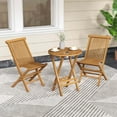 thumbnail image 4 of Costway Patio Chairs Set of 2 with Slatted Seat & Backrest No Assembly Needed for Poolside, 4 of 9