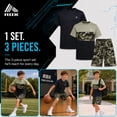 thumbnail image 6 of RBX Boys Athletic Outfit Lightweight Breathable Active Shirts and Basketball Shorts 3 Piece Set, 6 of 7