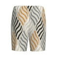 thumbnail image 5 of Naloa Geometric Men's Short Pajama Pants, Lounge Comfort Shorts with Elasticized Waistband and Side Pockets - X-Large, 5 of 9