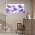 thumbnail image 2 of Asdg12s-Large Canvas for Living Room Purple Anemone Floral Wall Decor Pictures Free Fairy Floating Windflower Print Flower Field Painting Modern Home for Bathroom Bedroom Dining Room, 2 of 7