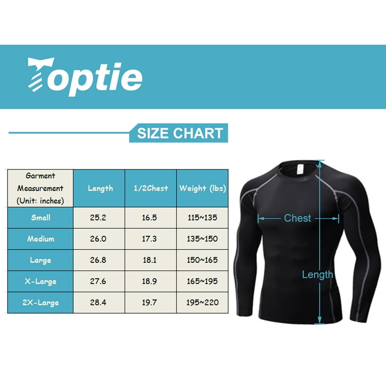  TOPTIE Men's Cool Dry Skin Fit Long Sleeve Compression Base  Layer Shirt-Azure-S : Clothing, Shoes & Jewelry