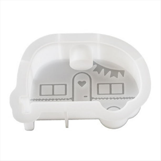 2 Uds DIY Portavelas en Forma de Coche Molde de Resina Base de Vela Aromática Molde de Silicona Decoración del Hogar