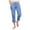 Blue-01, variant on Womens Cargo Crop Pants Lightweight Quick Dry Athletic Capris Summer Loose Fit Elastic Waist Sports Hiking Pants
