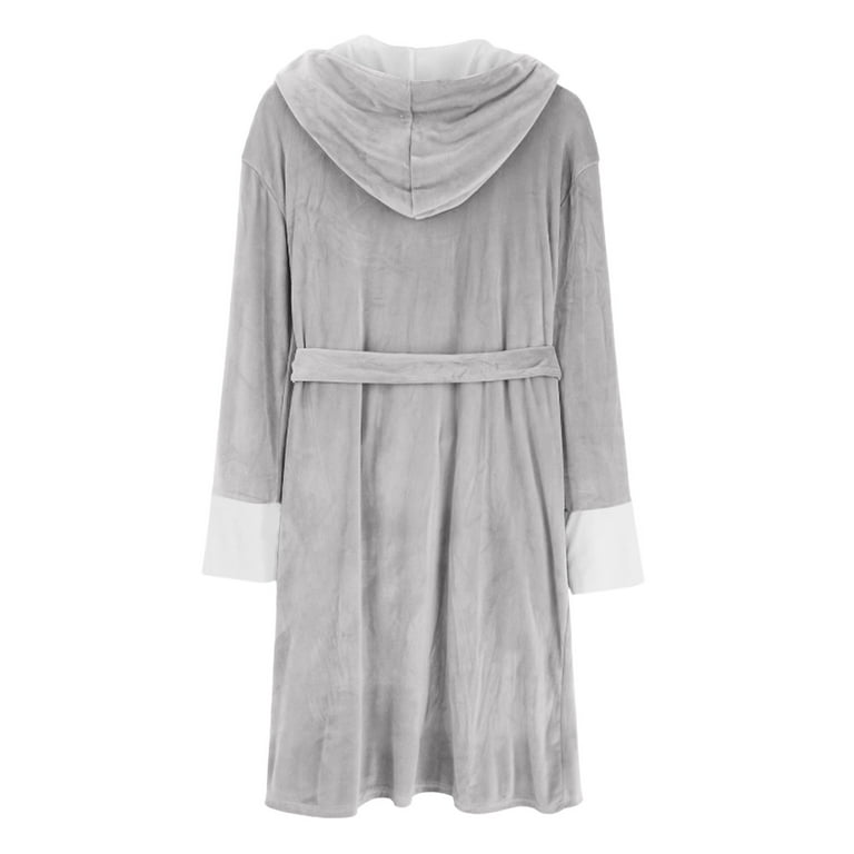 dressing gown womens grey A2Z Womens Fleece Luxury Hooded Heart Embossed Dressing Gown