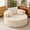White, variant on CRERIYO 55 in Oversized Round Chair Lounge Chaise, Upholstered Corduroy Chair with 3 Pillows, No Assembly Required, Boneless Couch for Living Room Bedroom, White