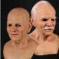 thumbnail image 2 of Cosplay Bald Old Man Wrinkle Face Mask Halloween Party Carnival Props, 2 of 6